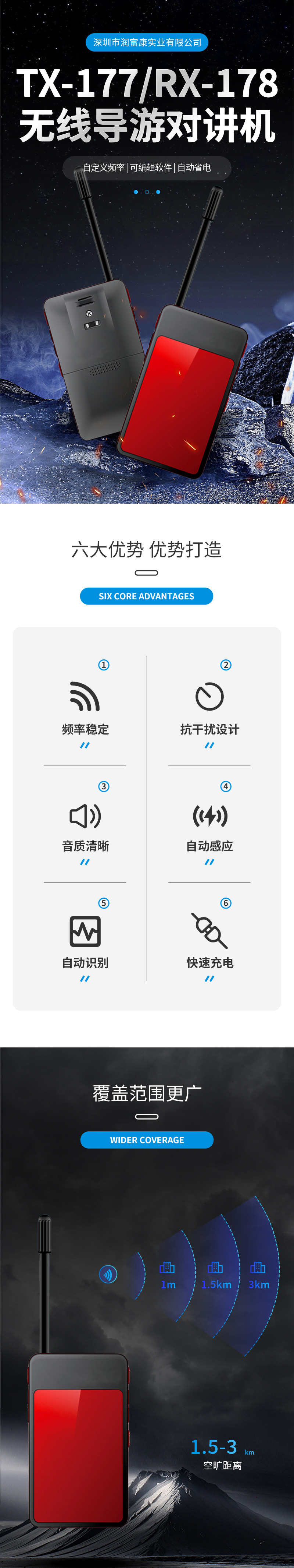 无线导游对讲机 TX-177IRX-178